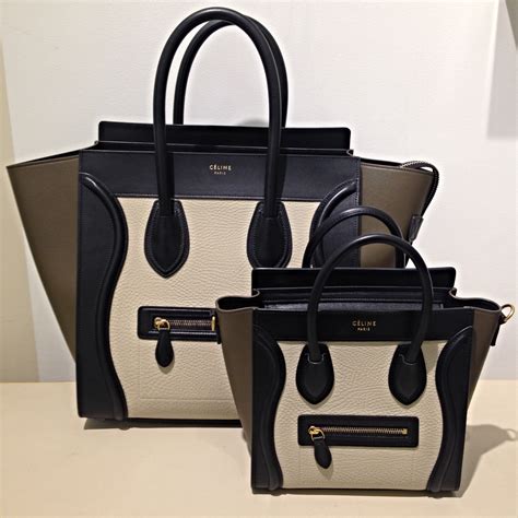 celine nano micro size|celine mini luggage size.